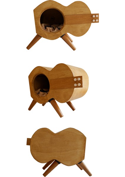 Gitar Kedi Evi Dekoratif Iç Mekan Guitar Cat House fiyatları
