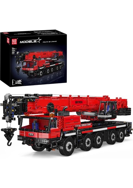 17074 Mobil Inşaat Vinç Oyuncak Seti, App - 3218 Parça