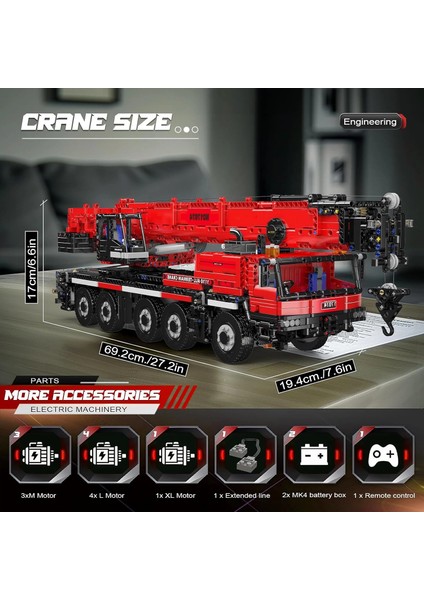 17074 Mobil Inşaat Vinç Oyuncak Seti, App - 3218 Parça fiyatları