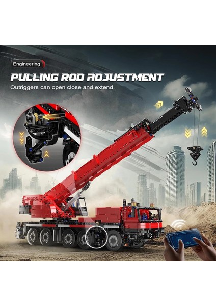 17074 Mobil Inşaat Vinç Oyuncak Seti, App - 3218 Parça fırsatları