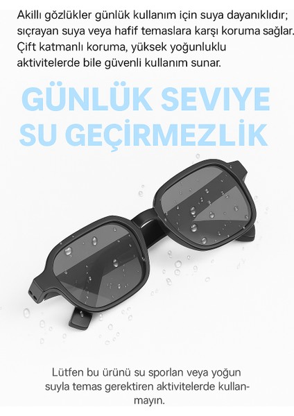 Akıllı Bluetooth Gözlük Ultra Hafif Suya Daynıklı Hd Müzik ve Görüşme Destekli modelleri