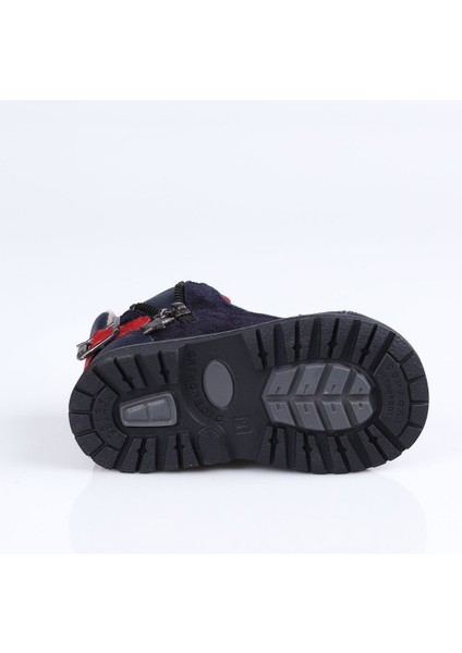 374 B. Hakiki Deri Yıldızlı Bot 21 - Lacivert modelleri