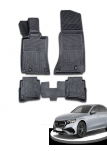 Roal Tunıng 2023 ve Üzeri Uyumlu Mercedes E Serisi W214 Kasa Havuzlu Paspas 5d