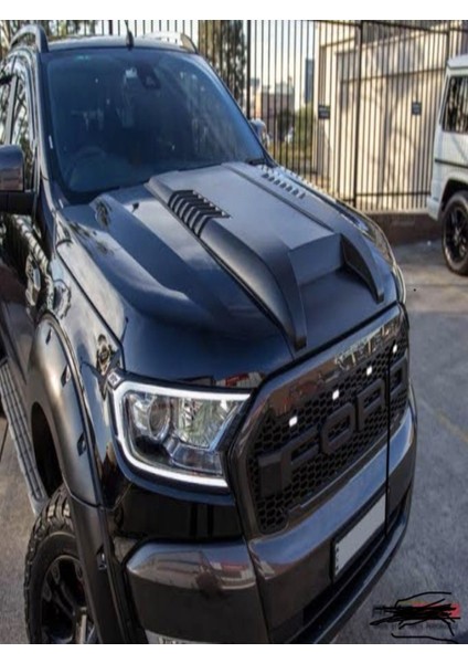 Roal Tunıng Ford Ranger Kaput Scoop Kaplama Kabartma T6T7T8 Uyumlu Piano Black