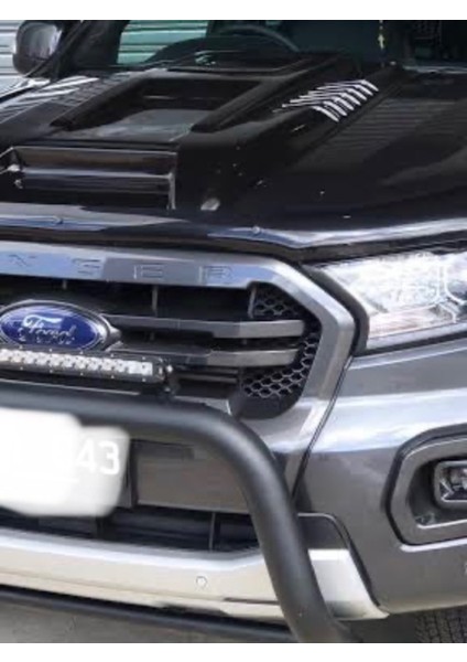 Roal Tunıng Ford Ranger Kaput Scoop Kaplama Kabartma T6T7T8 Uyumlu Piano Black modelleri