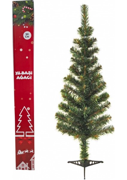 Yılbaşı Çam Ağacı 90CM 65 Dallı - Noel Yılbaşı Ağacı Sık Yapraklı