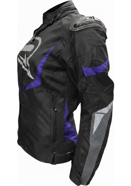 Sparrow Mor 3 Katmanlı 4 Mevsim Kadın Motosiklet Montu + ELDİVEN VE BUFF HEDİYELİ