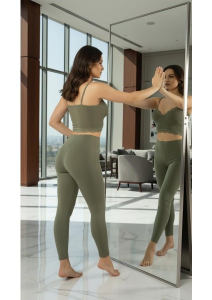 Crop Askılı Dantelli Çıkarılabilir Pedli Büstiyer Bluz modelleri