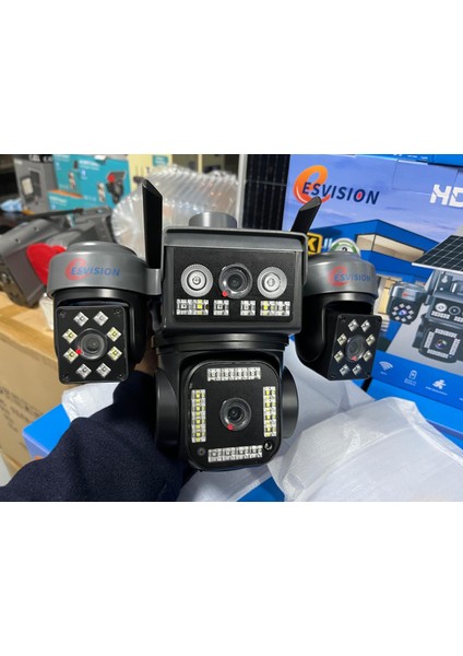 ESVİSİON GÜNEŞ ENERJİLİ E SİMLİ 4 KAMERALI 4K ULTRA HD 8 MP KAMERA