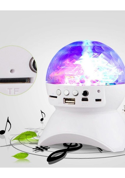LED Disko Işık Bluetooth Hoparlör – Renkli Dönen Gece Lambası Projektör | USB – Tf Kart – Aux Destekli fırsatları