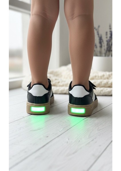 Unisex Günlük Işıklı Çocuk Cırtlı Yürüyüş Koşu Sneaker Spor Ayakkabı modelleri
