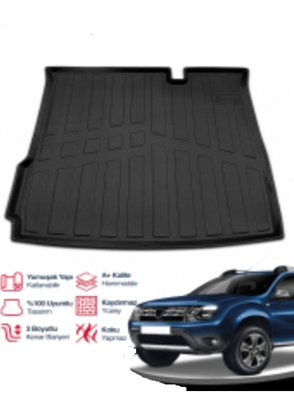 Roal Tunıng Dacia Duster 4x2 3D Premium Bagaj Havuzu 2018 ve Üzeri Uyumludur.