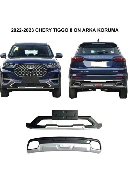 Roal Tunıng Tiggo 8 Uyumlu Tampon Ön Arka Koruma Takımı 2022-23 Modellere Uygundur
