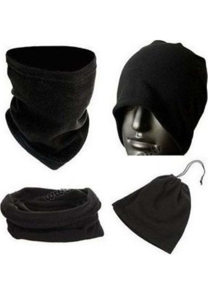 Kışlık Spor Unisex Siyah Polar Boyunluk Siyah fiyatları