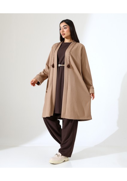 Püskül Detay Bol Kalıp Uzun Hırka fiyatları