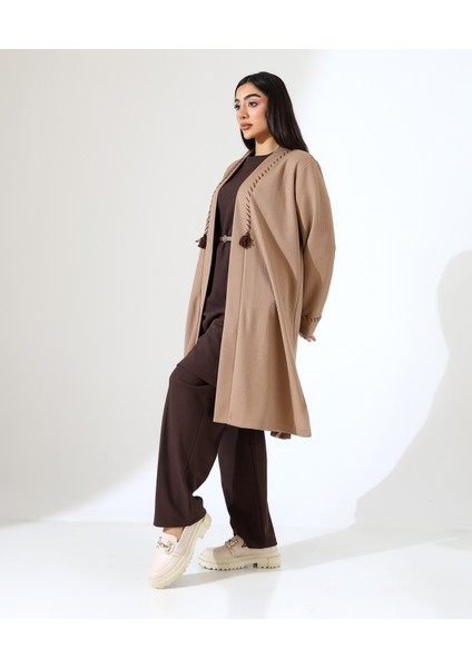 Püskül Detay Bol Kalıp Uzun Hırka modelleri