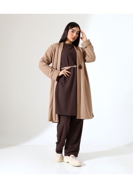 Püskül Detay Bol Kalıp Uzun Hırka fırsatları