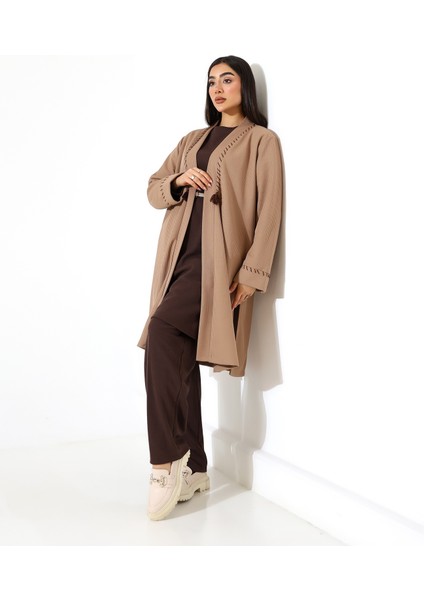 Püskül Detay Bol Kalıp Uzun Hırka indirimleri