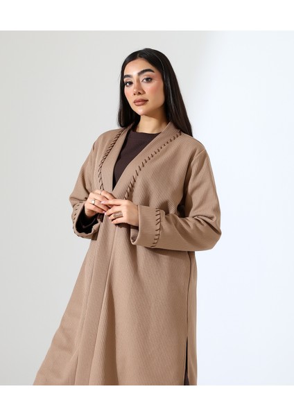 Püskül Detay Bol Kalıp Uzun Hırka