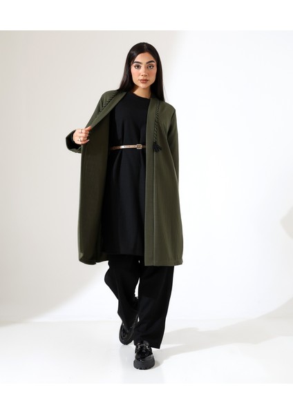 Püskül Detay Bol Kalıp Uzun Hırka fiyatları