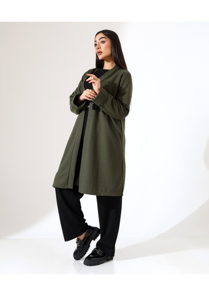 Püskül Detay Bol Kalıp Uzun Hırka modelleri