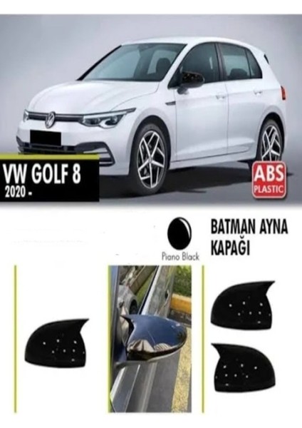 Roal Tunıng Volkswagen Golf Mk8 Batman Yarasa Ayna Kapak 2019 ve Üzeri Uyumlu