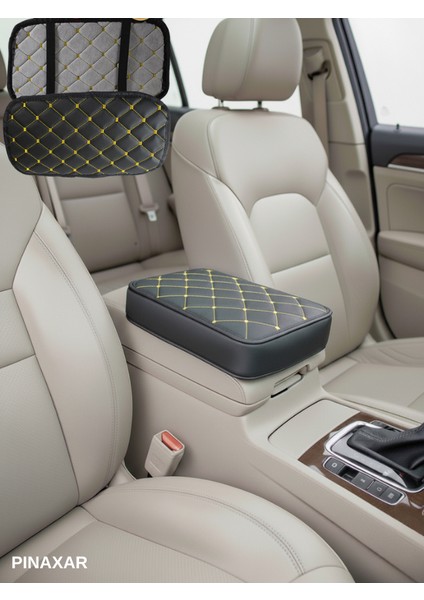 Toyota Yaris (2006-2010) Deri Oto Kolçak Kılıfı Örtüsü Prime Süngerli Sarı Nakışlı fiyatları