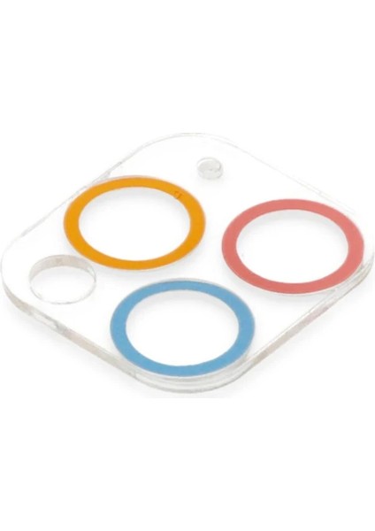 Bfs iPhone 11 Pro Max Renkli Kamera Lens Koruma Cam - Pembe-Mavi modelleri