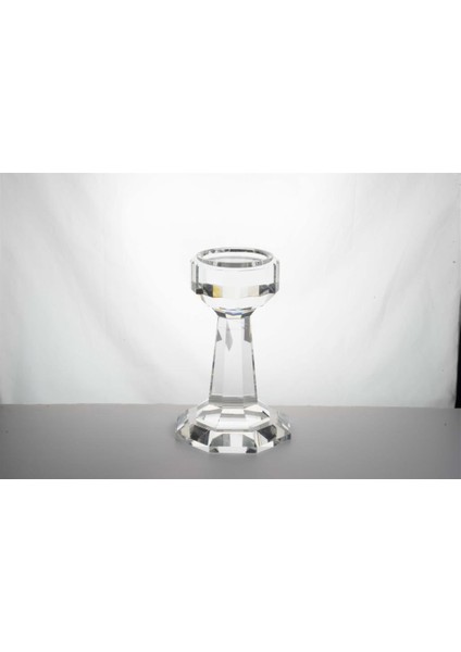 Kristal Şeffaf Mumluk 14X14X23CM