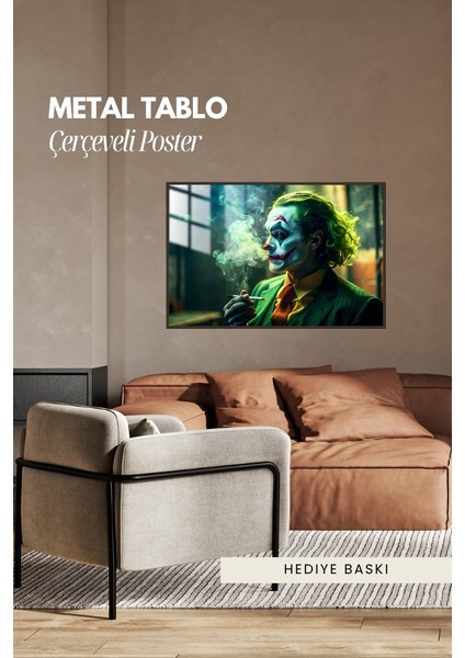 Joker Çerçeveli Metal Poster Tablo modelleri