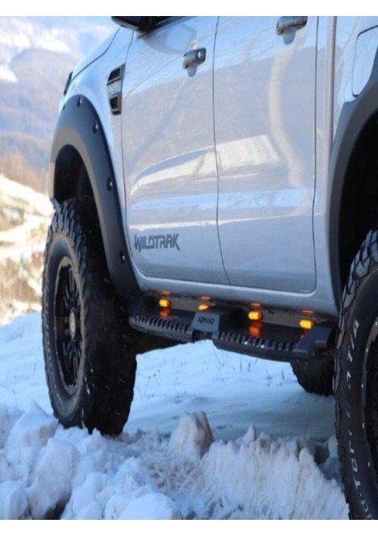 Roal Tunıng 2012-2022 Model Uyumlu Ford Ranger Dakar Tipi Off Road Yan Basamak Ledli modelleri