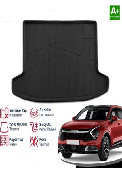 Roal Tunıng Kia Sportage 3D Premium Bagaj Havuzu 2022 ve Üzeri Uyumludur.