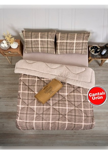 Çift Kişilik Wellsoft Çift Taraflı Yorgan ve Yastık Kılıfı Seti