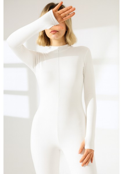 Içten Şardonlu Kışlık/spor/ Uzun Tulum Tayt-Parmak Geçmeli Model indirimleri