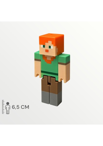 Minecraft Keşif Seti Skeleton Cadı Creeper Steve Köylü Alex modelleri