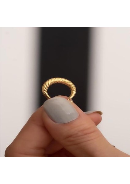 14 Ayar Altın Orta Boy Midye Halkalı Tekli Küpe indirimleri