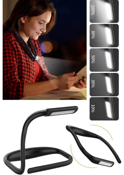 Kitap Okuma Kafa Lambası 3 Renkli Boyuna Asılan Esnek Güçlü Ledli Şarjlı Ayarlanabilir Kitap Okuma Işığı indirimleri