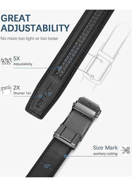 Yeni Ithal Otomatik Tokalı Deliksiz Erkek Kemeri