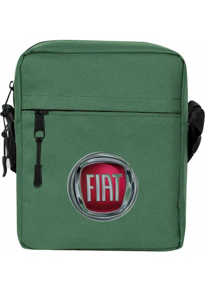 Fiat Logo Omuz Çantası Fermuarlı Yeşil Renk