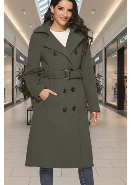 Kemer Detaylı Aksesuarlı Kaşe Kaban modelleri