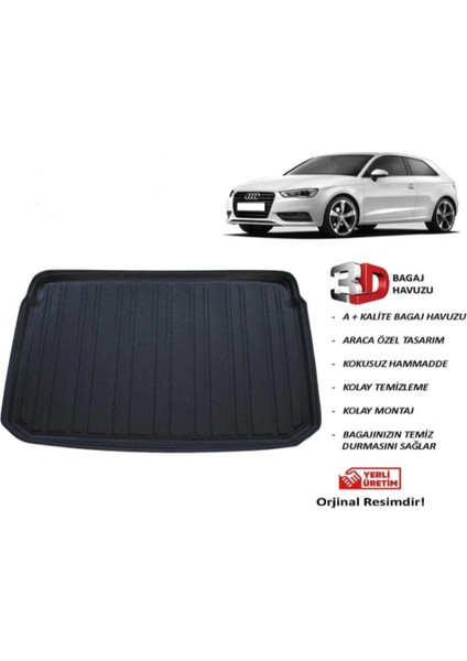 Roal Tunıng Audi A3 Hb Sportback Bagaj Havuzu 2013-19 Model Için Uygundur 3D