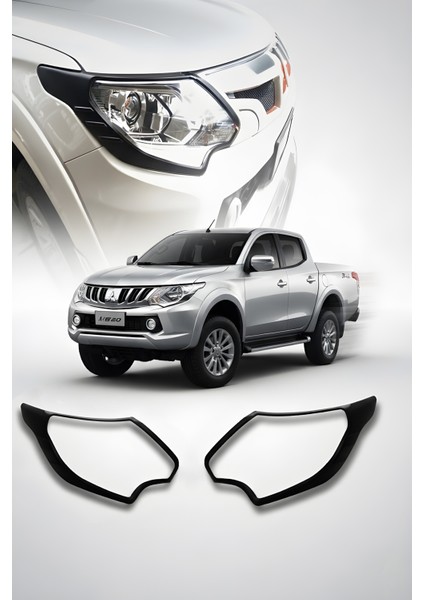 Roal Tunıng Mitsubishi L200 2015-2018 Ön Far Koruma Çerçevesi – Abs Tuning Aksesuar (Roal Tuning)