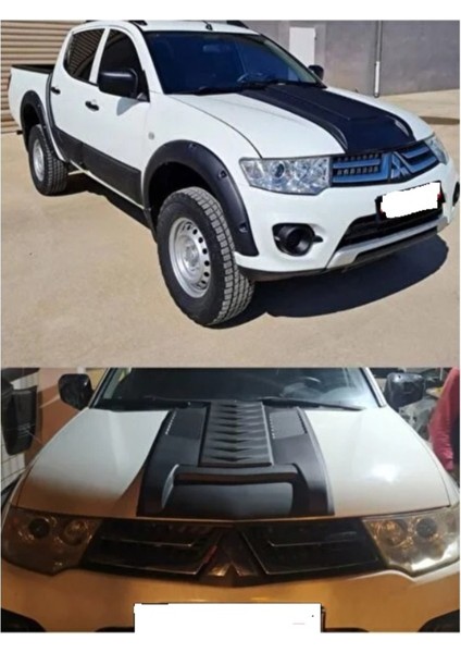 Roal Tunıng 2007-2014 Model Uyumlu Mitsubishi L200 Kaput Scoop Kaplama Kabartma