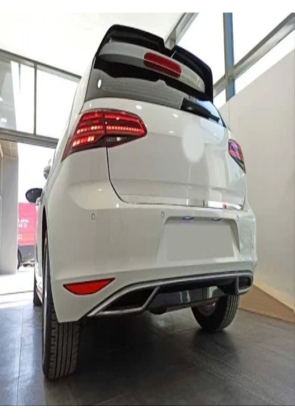 Roal Tunıng Volkswagen Golf 7 Arka Tampon Difüzör Parlak Siyah 2013+ modelleri