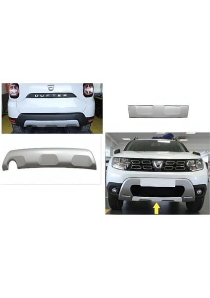 Roal Tunıng Duster Ön ve Arka Tampon Koruması Difüzör Takım 2018 Üzeri
