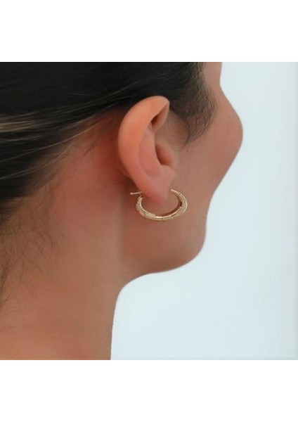 14 Ayar Altın Orta Boy Heleni Tekli Küpe fiyatları