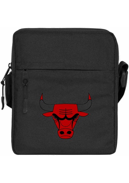 Chicago B. Logo Omuz Çantası Fermuarlı Siyah Renk