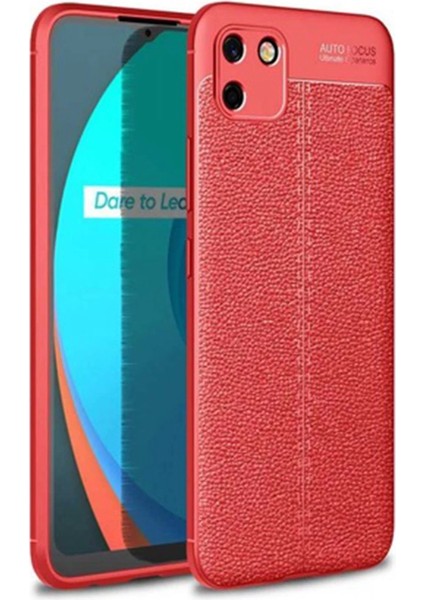 Realme C11 Kılıf Auto Focus Kapak - Kırmızı