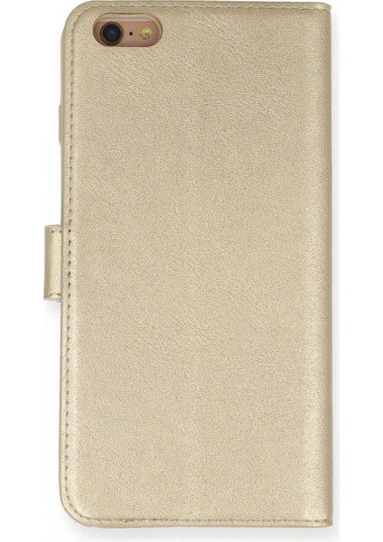 Ieg iPhone 6 Plus Kılıf Trend S Plus Kapaklı Kılıf - Gold