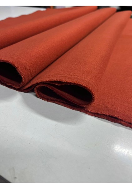 Kiremit Kırmızı Tüğlenmez Ithal Kaşe Kumaş Metrelik En 150 cm Kaban Ceket Mont Giyim Kumaşı modelleri